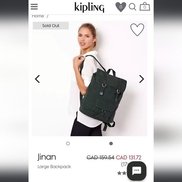 Kipling metallic backpack with laptop pocket - Picture 4 of 4